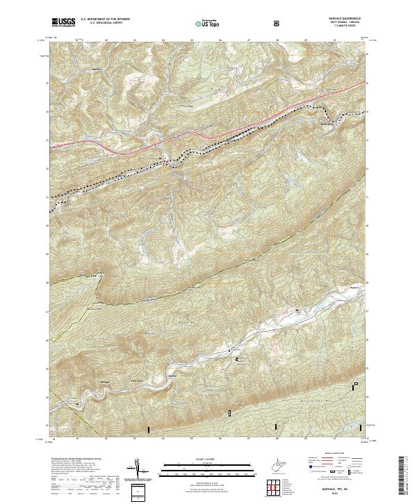 US Topo 7.5-minute map for Oakvale WVVA