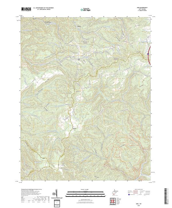 US Topo 7.5-minute map for Odd WV