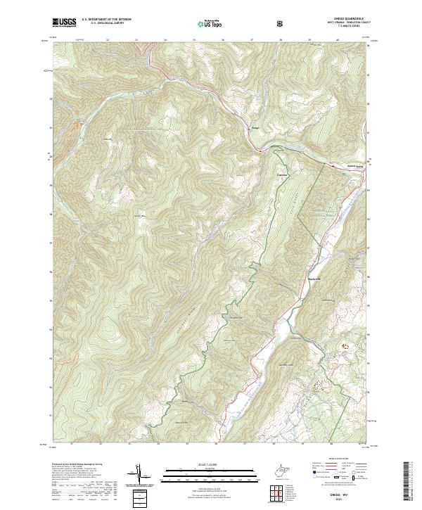 US Topo 7.5-minute map for Onego WV