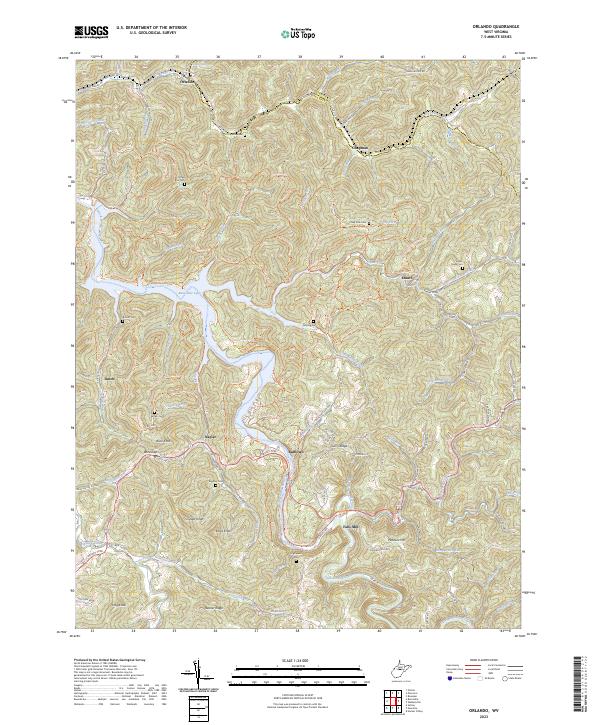 US Topo 7.5-minute map for Orlando WV