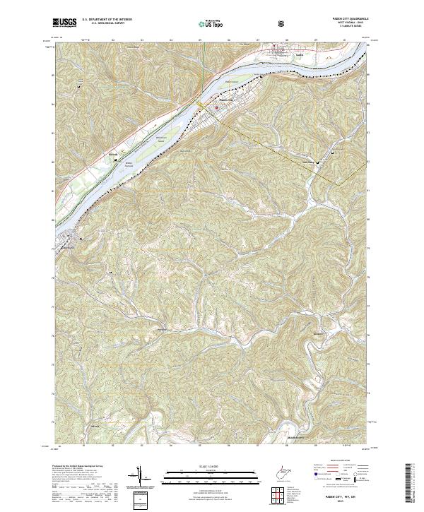 US Topo 7.5-minute map for Paden City WVOH