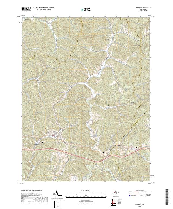 US Topo 7.5-minute map for Pennsboro WV