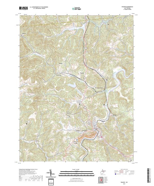 US Topo 7.5-minute map for Philippi WV