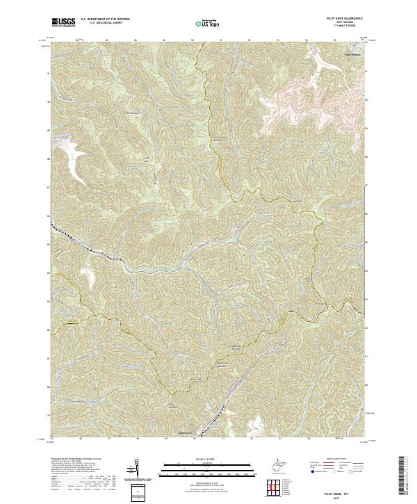 US Topo 7.5-minute map for Pilot Knob WV