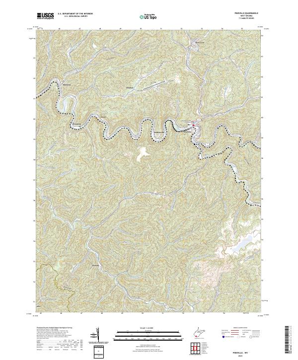 US Topo 7.5-minute map for Pineville WV