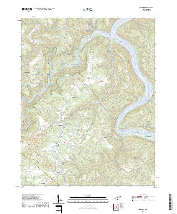 US Topo 7.5-minute map for Pipestem WV