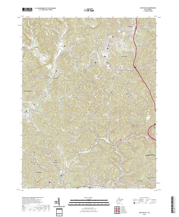 US Topo 7.5-minute map for Pocatalico WV