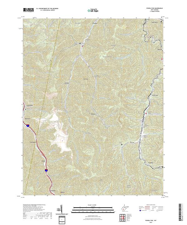 US Topo 7.5-minute map for Powellton WV