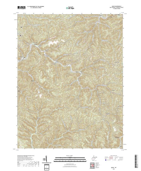 US Topo 7.5-minute map for Quick WV