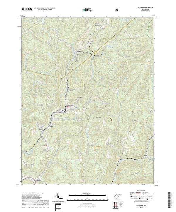 US Topo 7.5-minute map for Quinwood WV