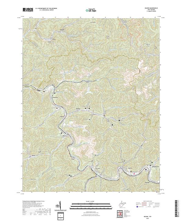 US Topo 7.5-minute map for Racine WV