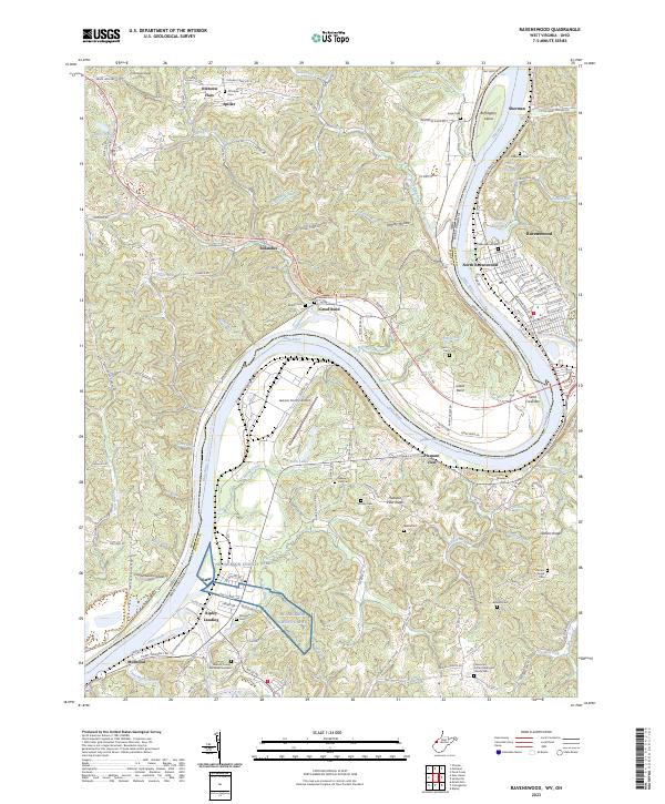 US Topo 7.5-minute map for Ravenswood WVOH