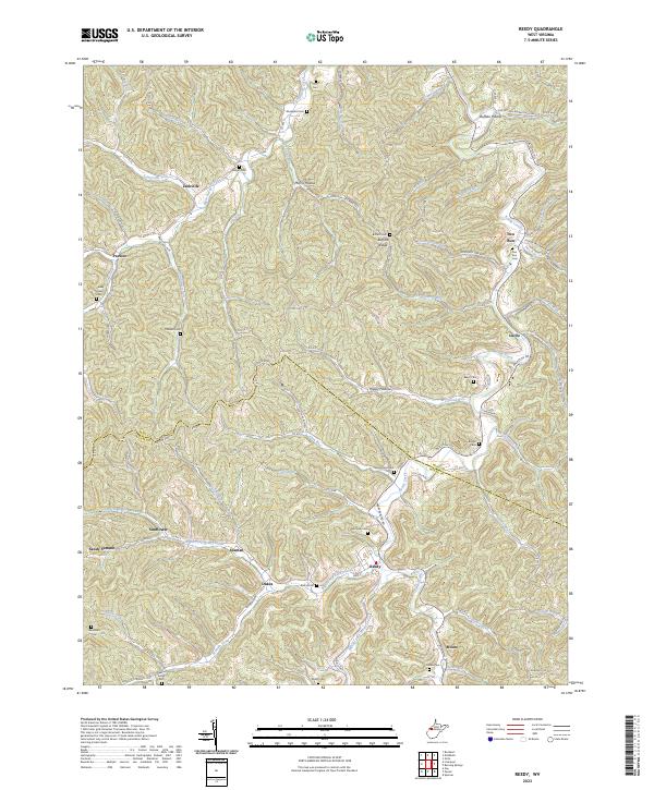 US Topo 7.5-minute map for Reedy WV