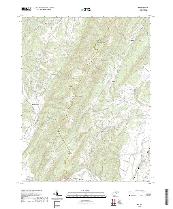 US Topo 7.5-minute map for Rig WV