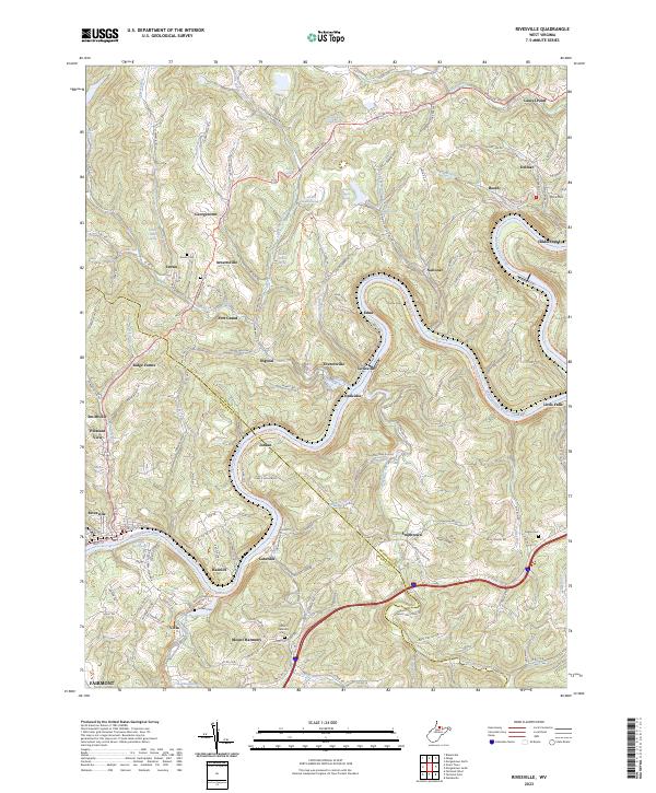 US Topo 7.5-minute map for Rivesville WV