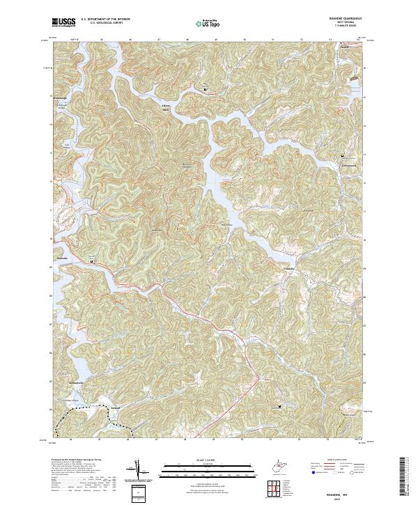 US Topo 7.5-minute map for Roanoke WV