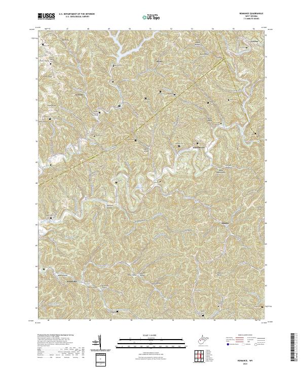 US Topo 7.5-minute map for Romance WV