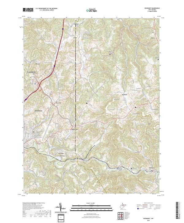 US Topo 7.5-minute map for Rosemont WV