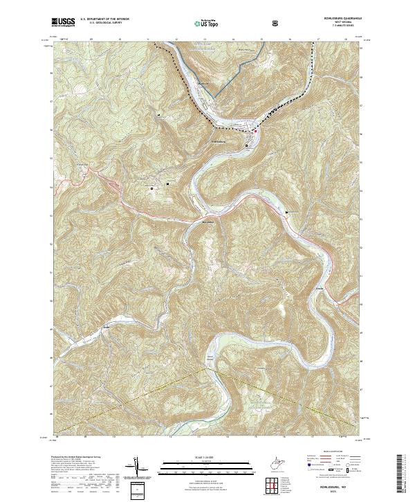 US Topo 7.5-minute map for Rowlesburg WV