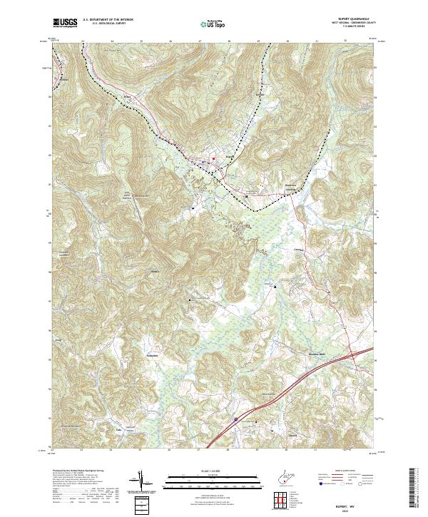 US Topo 7.5-minute map for Rupert WV