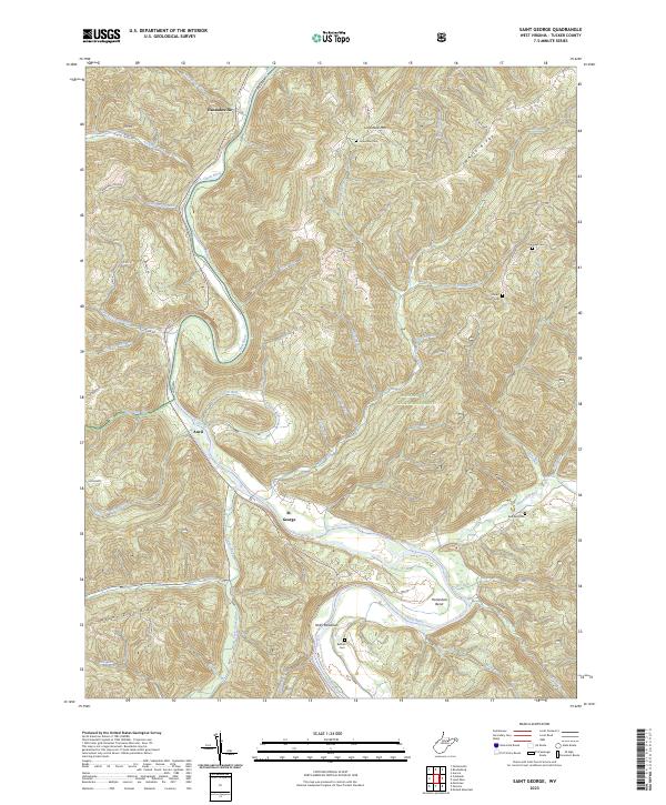 US Topo 7.5-minute map for Saint George WV