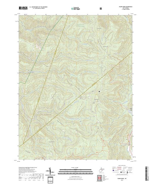 US Topo 7.5-minute map for Sharp Knob WV