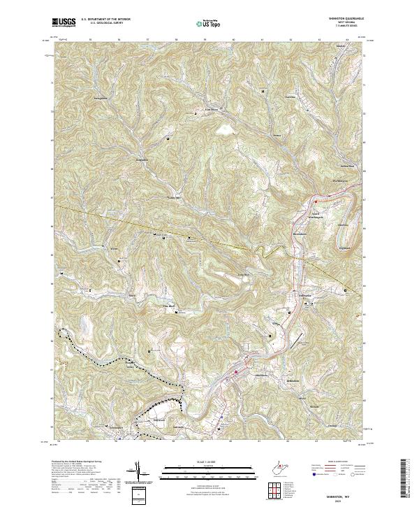 US Topo 7.5-minute map for Shinnston WV