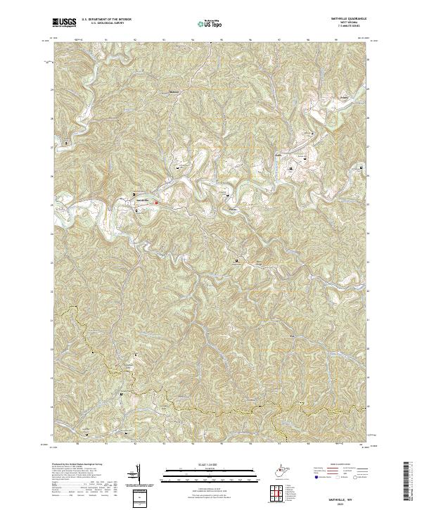 US Topo 7.5-minute map for Smithville WV