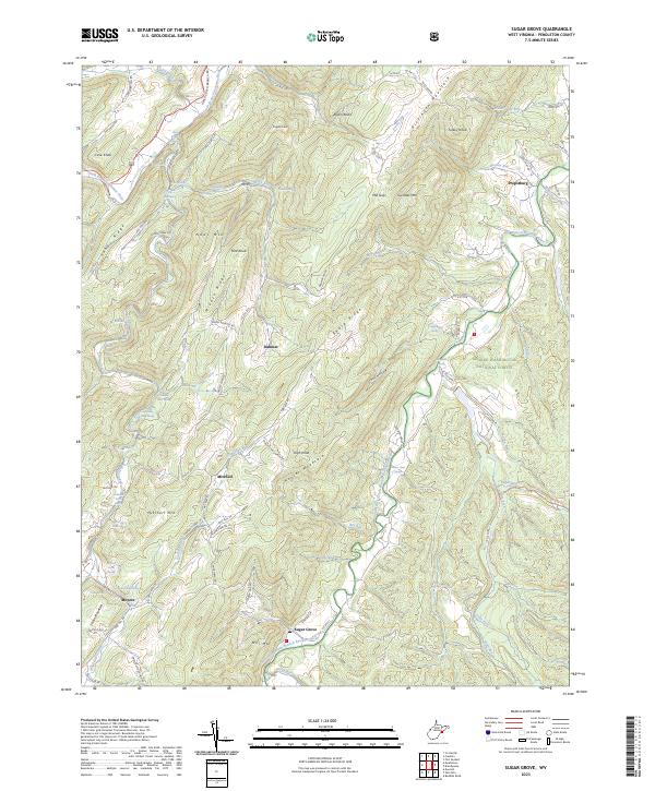 US Topo 7.5-minute map for Sugar Grove WV