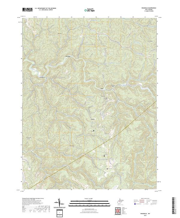 US Topo 7.5-minute map for Swandale WV