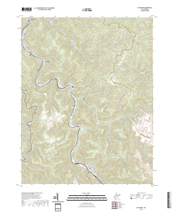 US Topo 7.5-minute map for Sylvester WV