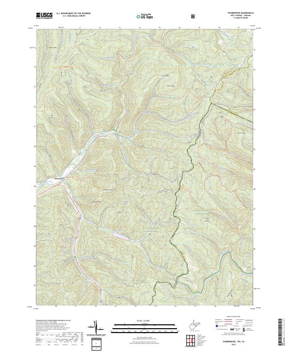 US Topo 7.5-minute map for Thornwood WVVA