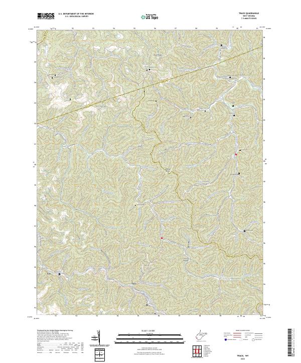 US Topo 7.5-minute map for Trace WV