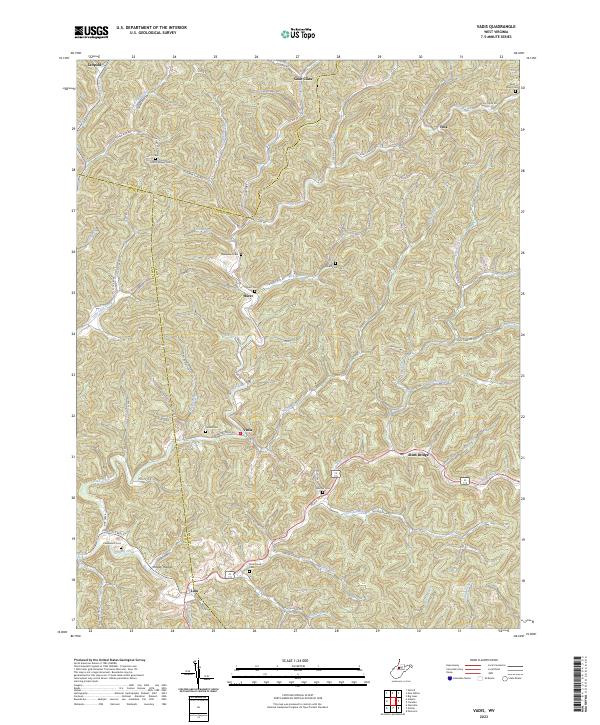 US Topo 7.5-minute map for Vadis WV