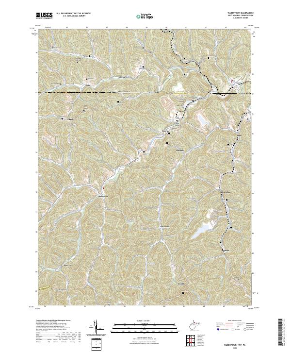 US Topo 7.5-minute map for Wadestown WVPA