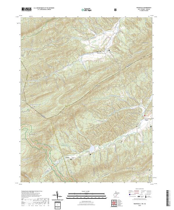 US Topo 7.5-minute map for Waiteville WVVA