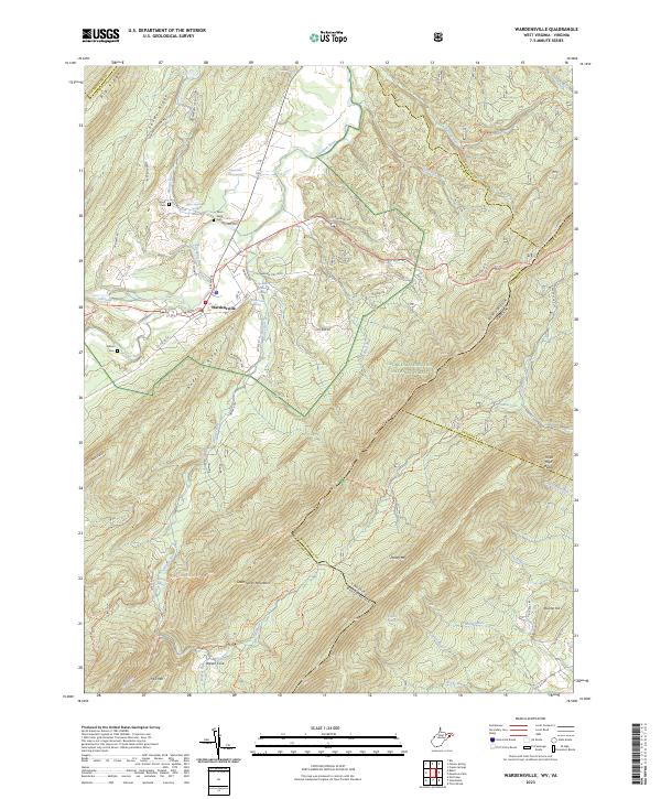 US Topo 7.5-minute map for Wardensville WVVA