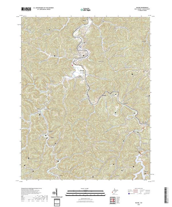 US Topo 7.5-minute map for Wayne WV