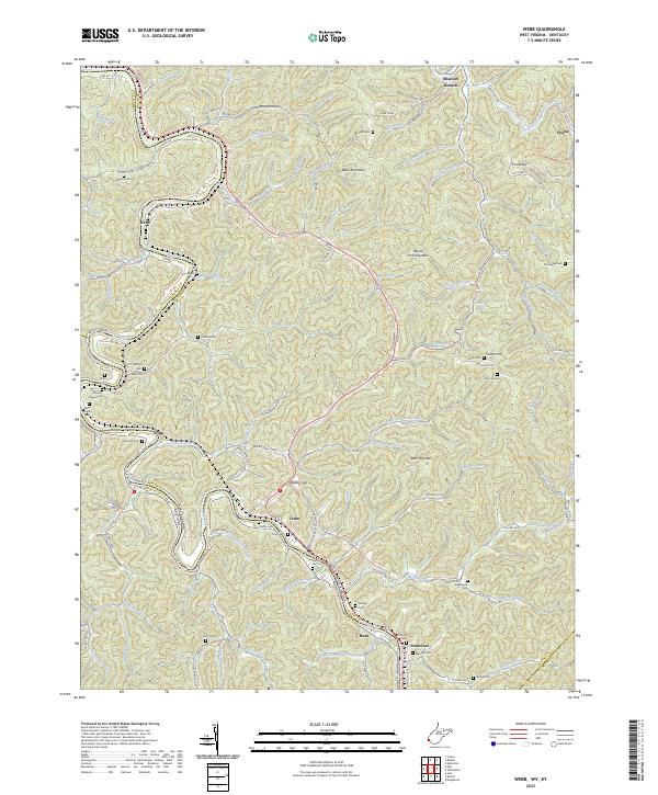 US Topo 7.5-minute map for Webb WVKY