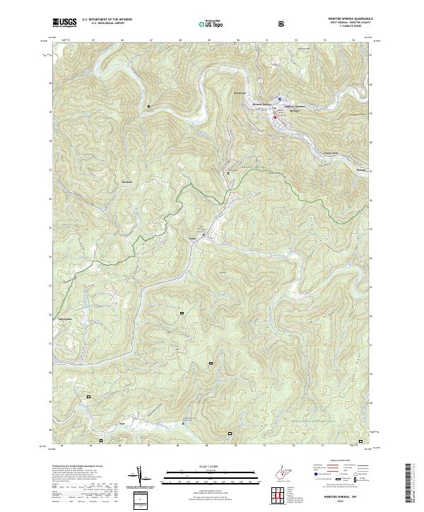 US Topo 7.5-minute map for Webster Springs WV