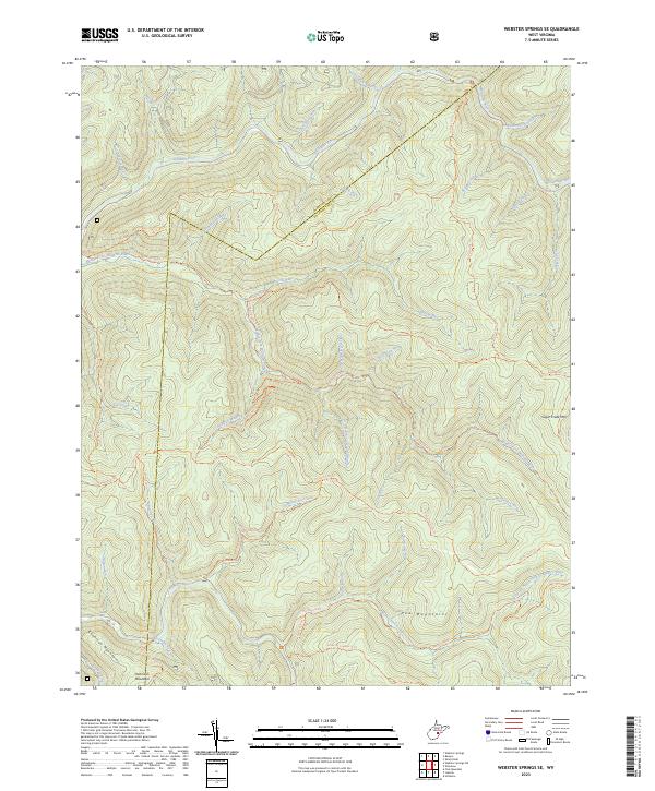 US Topo 7.5-minute map for Webster Springs SE WV