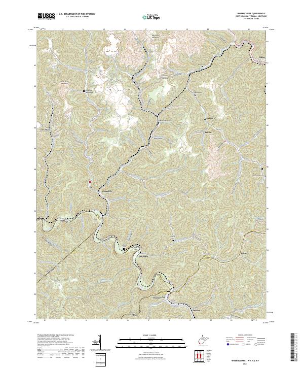 US Topo 7.5-minute map for Wharncliffe WVVAKY