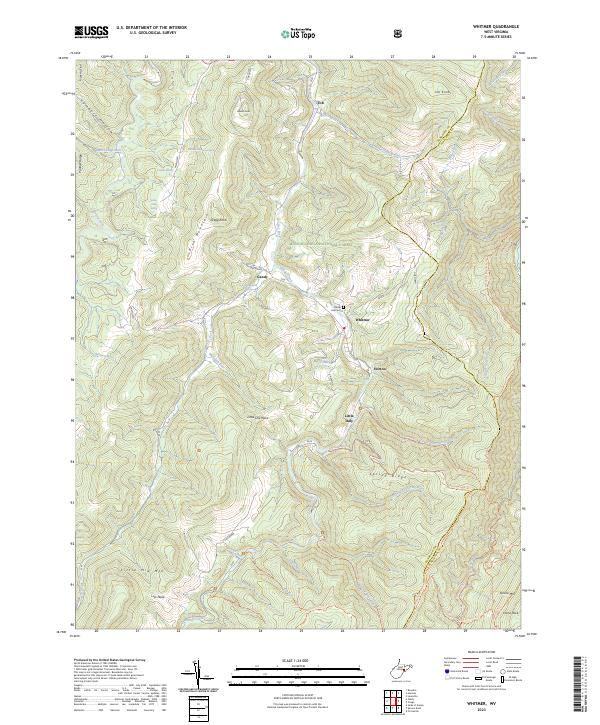 US Topo 7.5-minute map for Whitmer WV