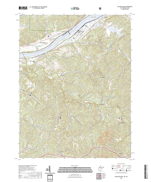 US Topo 7.5-minute map for Willow Island WVOH