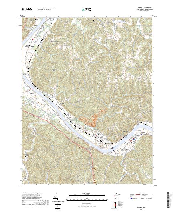 US Topo 7.5-minute map for Winfield WV