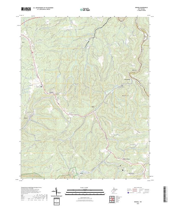 US Topo 7.5-minute map for Winona WV