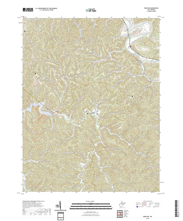 US Topo 7.5-minute map for Winslow WV