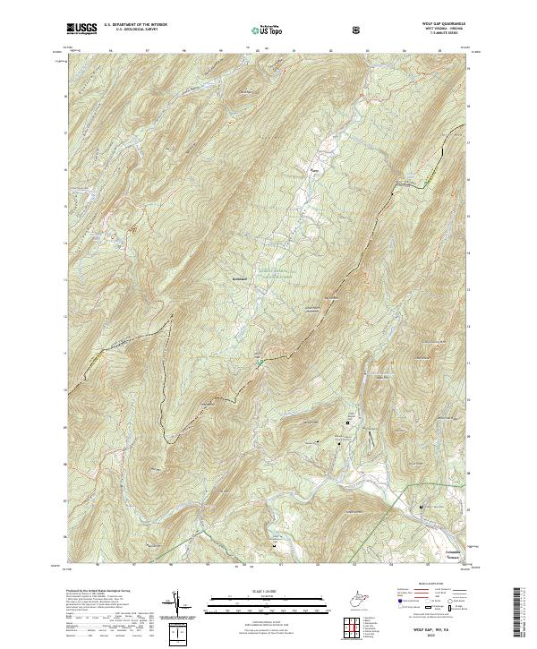 US Topo 7.5-minute map for Wolf Gap WVVA