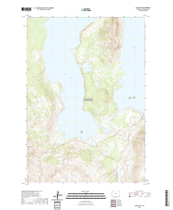 USGS US Topo 7.5-minute map for Alder Lake WY 2021