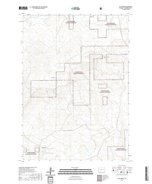 USGS US Topo 7.5-minute map for Alta Creek WY 2021